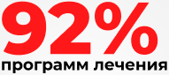 92% программ лечения обходятся дешевле